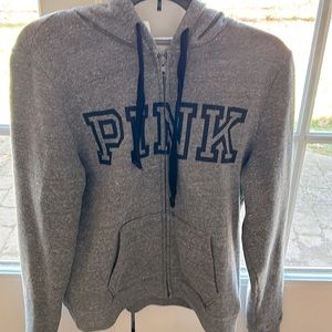 PINK Heather Gray Hoodie!